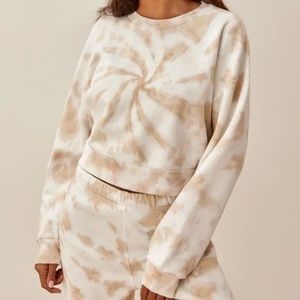 Reformation Jeans Hunter Crop Sweatshirt Tornado size Extra Small